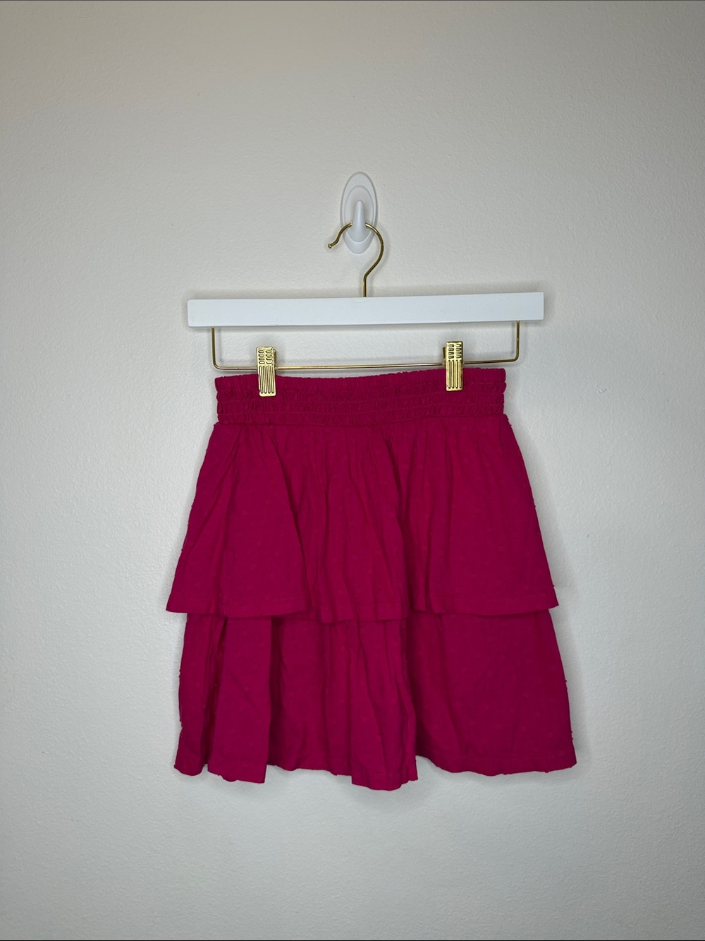 Old Navy Tiered Magenta Mini Skirt